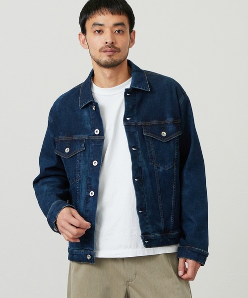 EDWIN(エドウィン)の「EDWIN エドウィン ジャージーズ デニムジャケット Gジャン ストレッチ セットアップ(デニムジャケット・メンズ・ブルー/インディゴブルー/ダークインディゴブルー・SMALL/MEDIUM/LARGE/X-LARGE)」の15枚目の写真