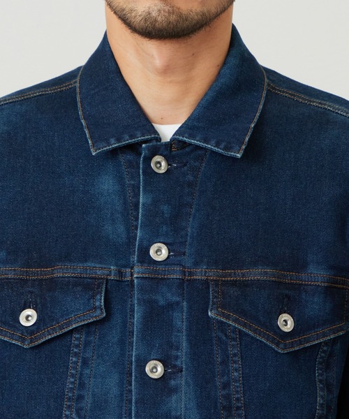 EDWIN(エドウィン)の「EDWIN エドウィン ジャージーズ デニムジャケット Gジャン ストレッチ セットアップ(デニムジャケット・メンズ・ブルー/インディゴブルー/ダークインディゴブルー・SMALL/MEDIUM/LARGE/X-LARGE)」の19枚目の写真