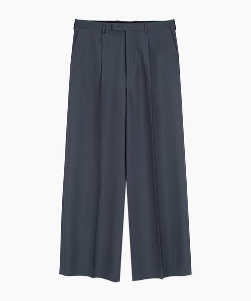 LAD MUSICIAN（ラッドミュージシャン）の「WOOL GABARDINE WIDE STRAIGHT SLACKS（スラックス・メンズ・グレー系/ブラック・42/46/44）」の2枚目の写真