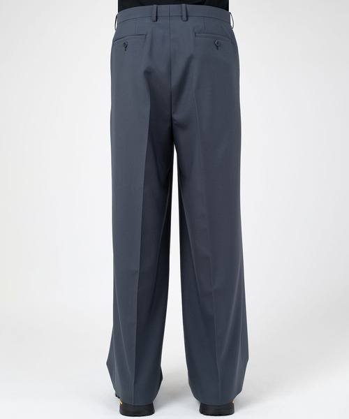 LAD MUSICIAN（ラッドミュージシャン）の「WOOL GABARDINE WIDE STRAIGHT SLACKS（スラックス・メンズ・グレー系/ブラック・42/46/44）」の7枚目の写真