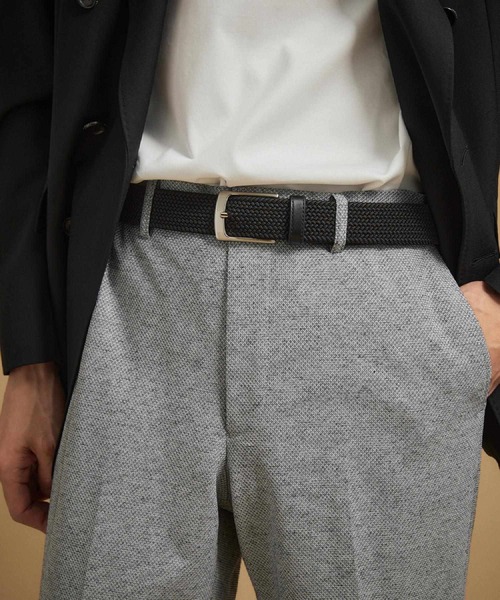 TAKEO KIKUCHI(タケオキクチ)の「【Made in JAPAN】ドモドソーラ ゴムメッシュベルト(ベルト・メンズ・チャコールグレー/ブラック/ネイビー/ダークブラウン/キャメル・00)」の12枚目の写真