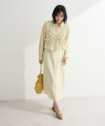 Green　Parks | SET2点フリルビスチェ＋シャツワンピース(シャツワンピース)