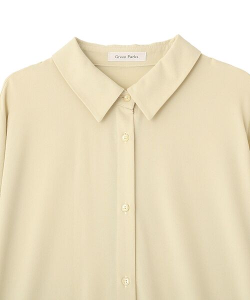 Green　Parks（グリーンパークス）の「SET2点フリルビスチェ＋シャツワンピース（シャツワンピース・レディース・ライトカーキ/ブラック/グレー・FREE）」の13枚目の写真