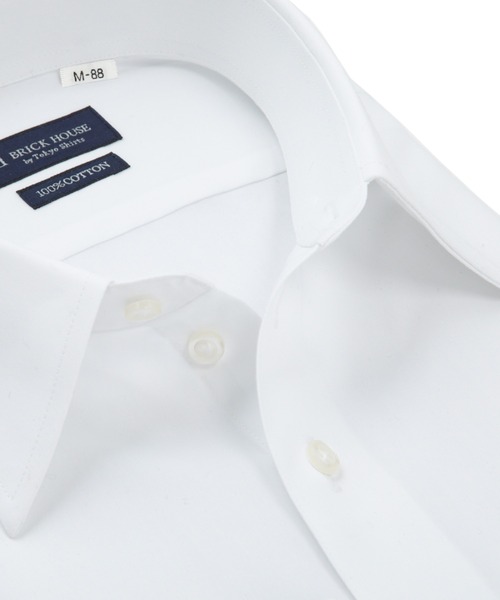 TOKYO SHIRTS(トウキョウシャツ)の「【透け防止】 形態安定ノンアイロン レギュラー 長袖ビジネスワイシャツ 白無地(大きいサイズ・長いサイズ)(ビジネスシャツ・メンズ・ホワイト・首回り39cm-裄丈88cm/首回り45cm-裄丈90cm/首回り45cm-裄丈86cm/首回り45cm-裄丈82cm/首回り43cm-裄丈90cm/首回り42cm-裄丈90cm/首回り41cm-裄丈90cm/首回り47cm-裄丈90cm/首回り47cm-裄丈86cm)」の2枚目の写真