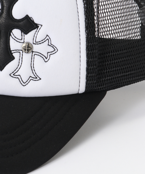 SUPPLIER（サプライヤー）の「SUPPLIER / サプライヤー Multiple Cross Mesh Cap（キャップ・メンズ・ブラック/ピンク・FREE）」の5枚目の写真