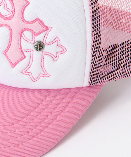 SUPPLIER（サプライヤー）の「SUPPLIER / サプライヤー Multiple Cross Mesh Cap（キャップ・メンズ・ブラック/ピンク・FREE）」の6枚目の写真