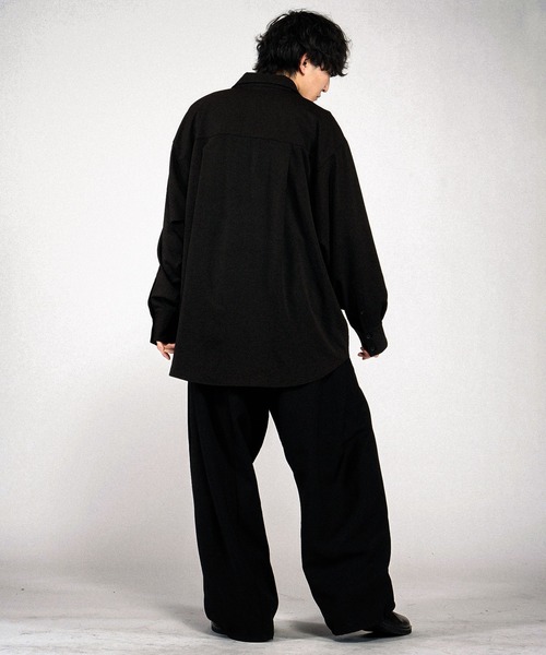 NO ID.(ノーアイディ)の「【NO ID.】Double Breasted Drape Over Shirt / ダブルブレストドレープオーバーシャツ(シャツ/ブラウス・メンズ・ホワイト/ブラック/グレー・ONE SIZE)」の12枚目の写真