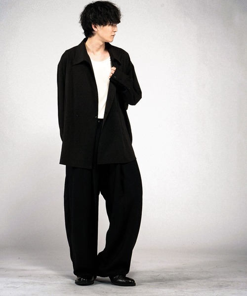 NO ID.(ノーアイディ)の「【NO ID.】Double Breasted Drape Over Shirt / ダブルブレストドレープオーバーシャツ(シャツ/ブラウス・メンズ・ホワイト/ブラック/グレー・ONE SIZE)」の13枚目の写真