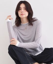 OPAQUE.CLIP | 配色レイヤードロングスリーブTシャツ【洗える】(Tシャツ/カットソー)