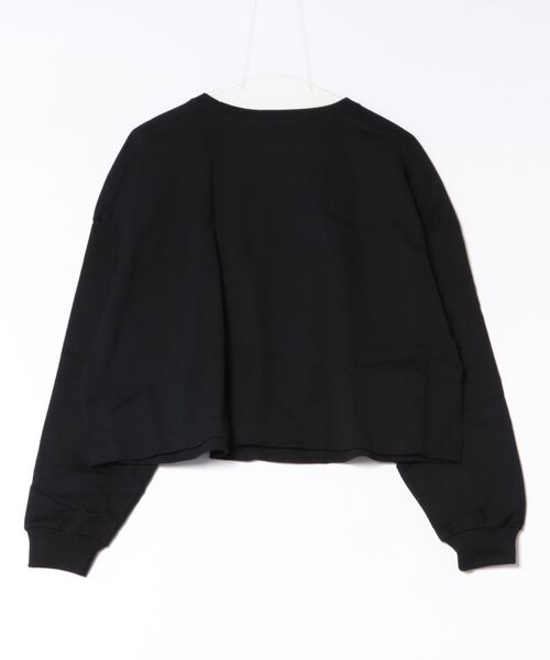 HANES(ヘインズ)の「【Hanes】1P Hanes T-SHIRTS KURO for HER クロップドワイドTシャツ(Tシャツ/カットソー・レディース・ブラック・FREE)」の2枚目の写真
