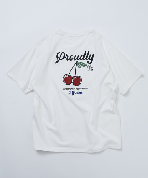 FREAK'S STORE(フリークスストア)の「限定展開 リラックスフィット デザインバック刺繍 クルーネック Tシャツ / Cherry / リンガー(Tシャツ/カットソー・メンズ・ナチュラル/チャコールグレー/ホワイト・X-LARGE/LARGE/MEDIUM)」の4枚目の写真