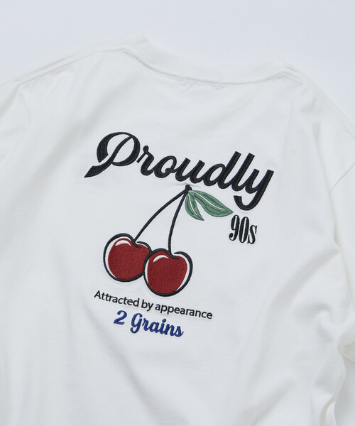 FREAK'S STORE(フリークスストア)の「限定展開 リラックスフィット デザインバック刺繍 クルーネック Tシャツ / Cherry / リンガー(Tシャツ/カットソー・メンズ・ナチュラル/チャコールグレー/ホワイト・X-LARGE/LARGE/MEDIUM)」の6枚目の写真