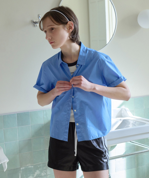 COVERNAT WOMAN（カバーナットウーマン）の「ウーマンクローバーハートハーフシャツブルー（シャツ/ブラウス・レディース・その他・WS/WM）」の4枚目の写真