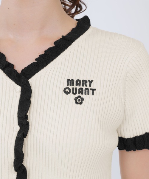 MARY QUANT(マリークワント)の「リブフリル カーディガン(カーディガン/ボレロ・レディース・レッド/ホワイト/グレー/ブラック・M)」の6枚目の写真