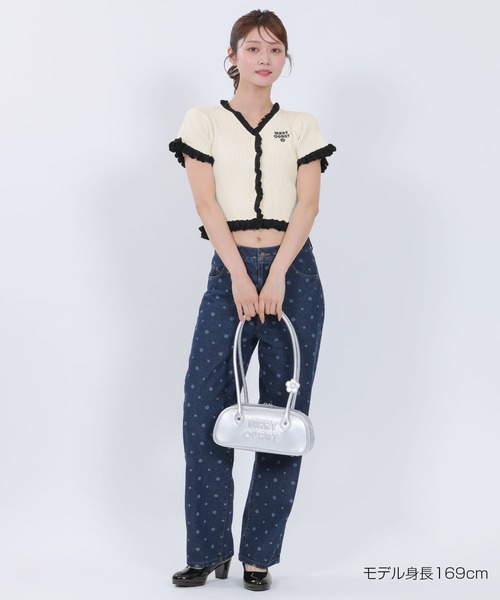 MARY QUANT(マリークワント)の「リブフリル カーディガン(カーディガン/ボレロ・レディース・レッド/ホワイト/グレー/ブラック・M)」の7枚目の写真