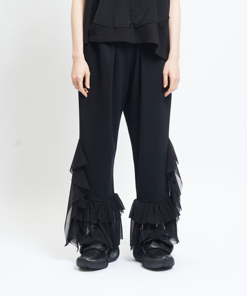 gomme(ゴム)の「ヘムフリルポンチパンツ(その他パンツ・レディース・ブラック・MEDIUM)」の5枚目の写真