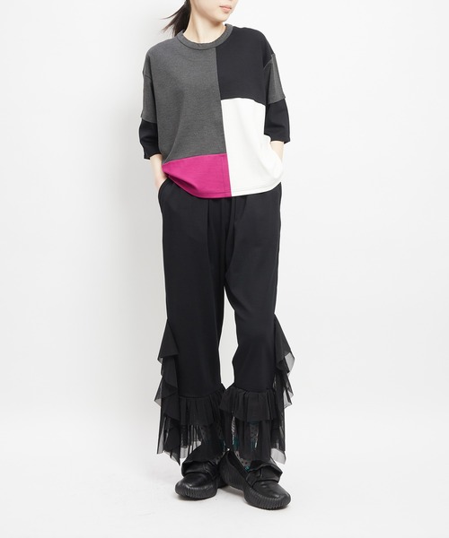 gomme(ゴム)の「ヘムフリルポンチパンツ(その他パンツ・レディース・ブラック・MEDIUM)」の15枚目の写真