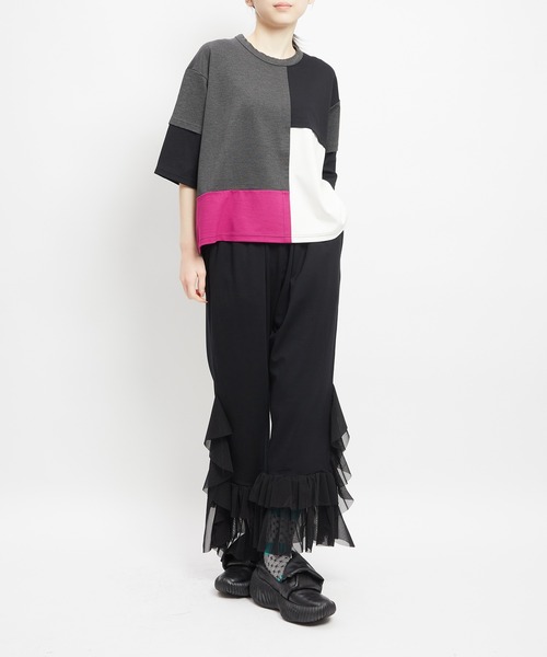 gomme(ゴム)の「ヘムフリルポンチパンツ(その他パンツ・レディース・ブラック・MEDIUM)」の16枚目の写真