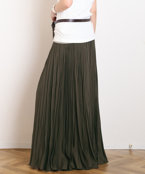 AP STUDIO(エーピーストゥディオ)の「プリーツスカート(スカート・レディース・スミクロ/ブラウン/タン・36/38)」の17枚目の写真