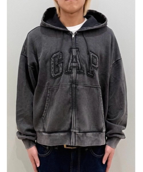 GAP(ギャップ)の「ヴィンテージソフト オーバーサイズ GAPロゴ ジップアップパーカー(パーカー・メンズ・ブラック/ブルー・XS/S/M/L/XL)」の4枚目の写真