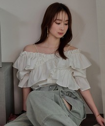 mideal | 2way frill blouse / 2wayフリルブラウス(シャツ/ブラウス)