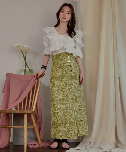 mideal（マイディール）の「2way frill blouse / 2wayフリルブラウス（シャツ/ブラウス・レディース・ライトグリーン/ホワイト/ブラック・FREE）」の21枚目の写真
