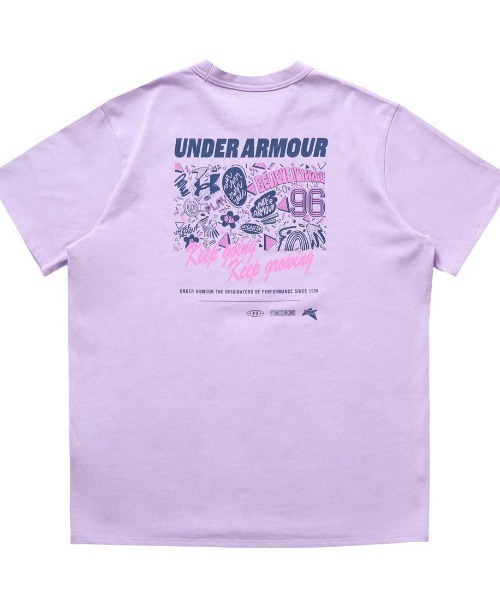 UNDER ARMOUR（アンダーアーマー）の「【別注】アンダーアーマー  UAヘビーウエイト ショートスリーブ Tシャツ 限定コラボ（Tシャツ/カットソー・レディース・ホワイト/ライラック/ブラック・S/M/L/XL）」の12枚目の写真