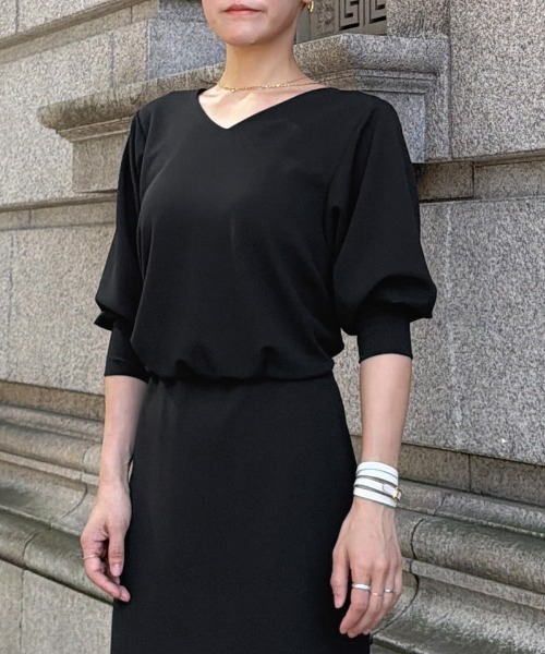 JENNE(ジェンヌ)の「カットソーIラインワンピース(ワンピース・レディース・ネイビー/ブラック・SMALL/MEDIUM/LARGE)」の6枚目の写真
