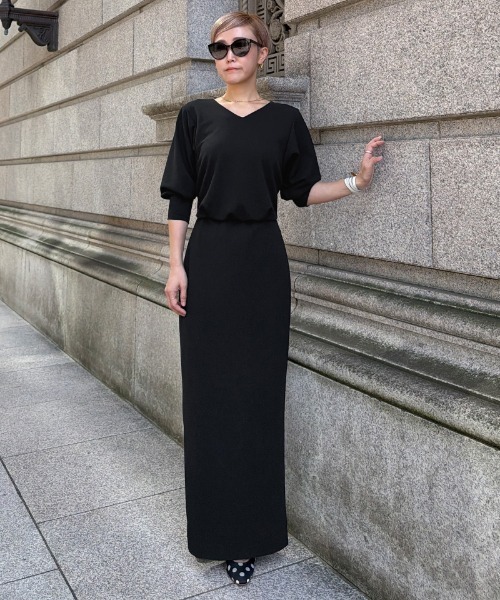 JENNE(ジェンヌ)の「カットソーIラインワンピース(ワンピース・レディース・ネイビー/ブラック・SMALL/MEDIUM/LARGE)」の8枚目の写真