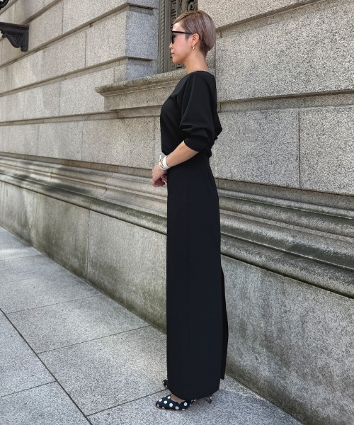 JENNE(ジェンヌ)の「カットソーIラインワンピース(ワンピース・レディース・ネイビー/ブラック・SMALL/MEDIUM/LARGE)」の9枚目の写真
