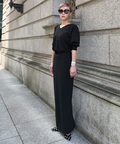 JENNE(ジェンヌ)の「カットソーIラインワンピース(ワンピース・レディース・ネイビー/ブラック・SMALL/MEDIUM/LARGE)」の12枚目の写真