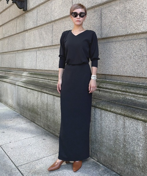 JENNE(ジェンヌ)の「カットソーIラインワンピース(ワンピース・レディース・ネイビー/ブラック・SMALL/MEDIUM/LARGE)」の14枚目の写真