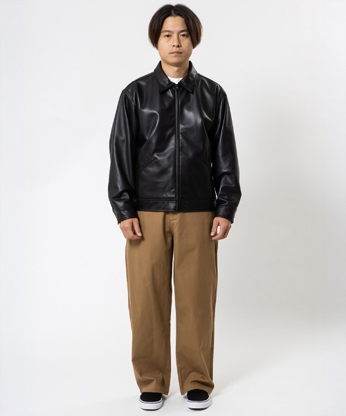 430(フォーサーティ)の「mj11490- LEATHER TRACKER JACKET レザージャケット(26-074)(ブルゾン・メンズ・ブラック・3/2/1/0)」の11枚目の写真