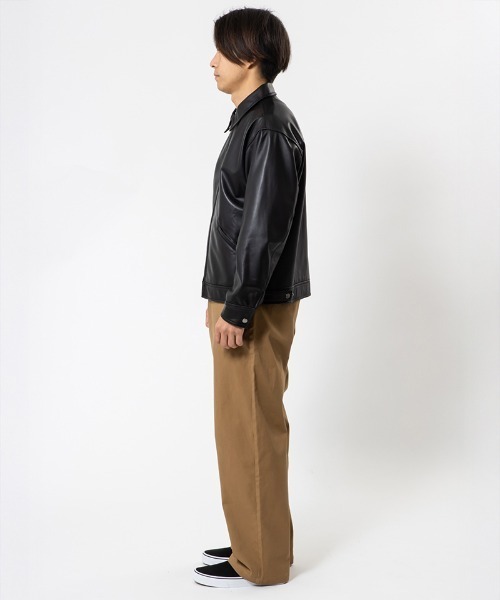 430(フォーサーティ)の「mj11490- LEATHER TRACKER JACKET レザージャケット(26-074)(ブルゾン・メンズ・ブラック・3/2/1/0)」の12枚目の写真