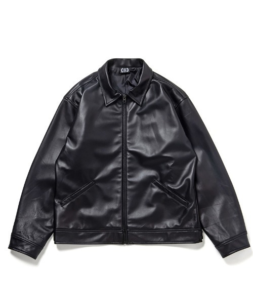430(フォーサーティ)の「mj11490- LEATHER TRACKER JACKET レザージャケット(26-074)(ブルゾン・メンズ・ブラック・3/2/1/0)」の14枚目の写真