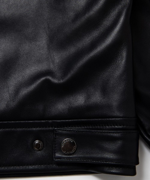 430(フォーサーティ)の「mj11490- LEATHER TRACKER JACKET レザージャケット(26-074)(ブルゾン・メンズ・ブラック・3/2/1/0)」の17枚目の写真
