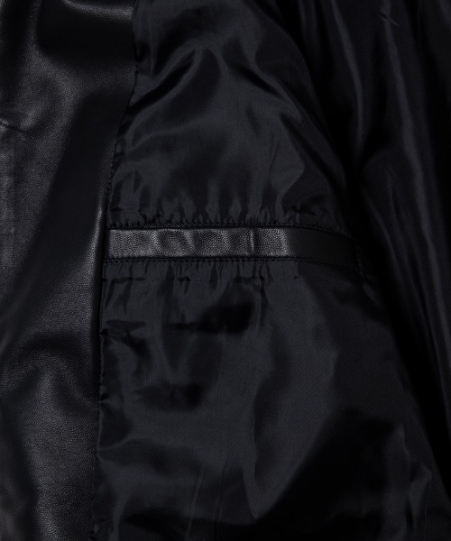 430(フォーサーティ)の「mj11490- LEATHER TRACKER JACKET レザージャケット(26-074)(ブルゾン・メンズ・ブラック・3/2/1/0)」の18枚目の写真