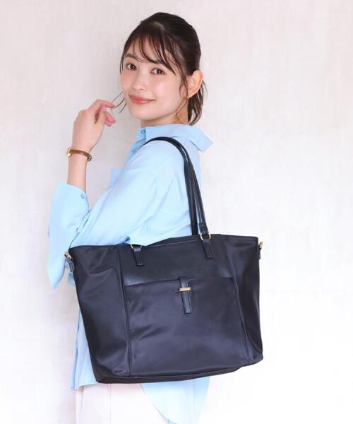 ITS'DEMO(イッツデモ)の「<人間工学>A4トート(トートバッグ・レディース・ナチュラル/グレー/ベビーピンク/ブラック・00)」の5枚目の写真