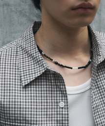 DRAW FIT（ドローフィット）の「ダスキー マルチストーンネックレス [ブラック]（ネックレス）」