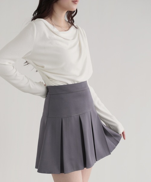 nouvellemoi（ヌーベルモイ）の「プリーツミニショートパンツ（その他パンツ・レディース・ブラウン/グレイッシュベージュ/ブラック/グレー・S/M/L）」の6枚目の写真
