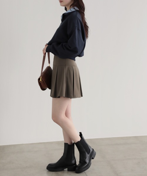nouvellemoi（ヌーベルモイ）の「プリーツミニショートパンツ（その他パンツ・レディース・ブラウン/グレイッシュベージュ/ブラック/グレー・S/M/L）」の11枚目の写真