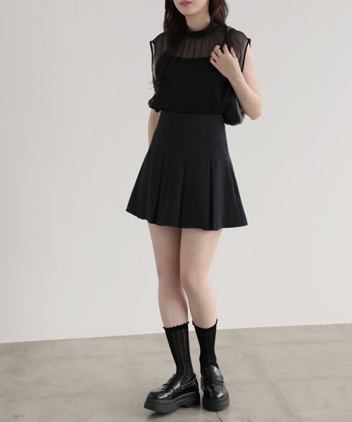 nouvellemoi（ヌーベルモイ）の「プリーツミニショートパンツ（その他パンツ・レディース・ブラウン/グレイッシュベージュ/ブラック/グレー・S/M/L）」の15枚目の写真