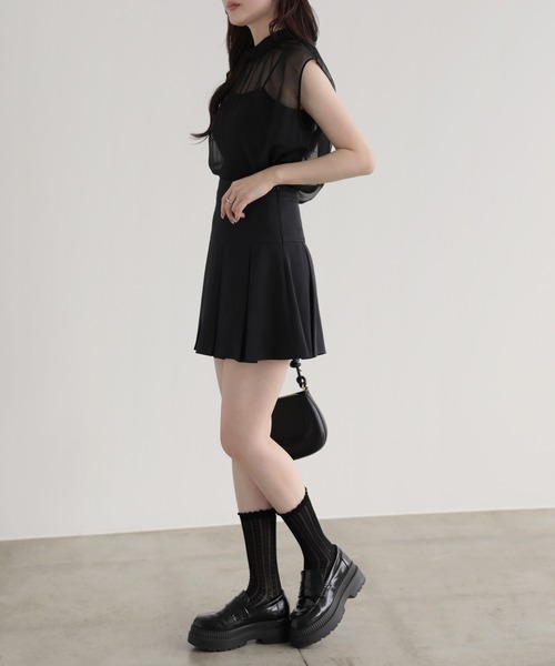 nouvellemoi（ヌーベルモイ）の「プリーツミニショートパンツ（その他パンツ・レディース・ブラウン/グレイッシュベージュ/ブラック/グレー・S/M/L）」の16枚目の写真