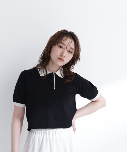 ダブルカラーポロニット（ポロシャツ）｜NATURAL BEAUTY BASIC