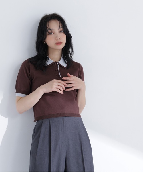 ダブルカラーポロニット（ポロシャツ）｜NATURAL BEAUTY BASIC