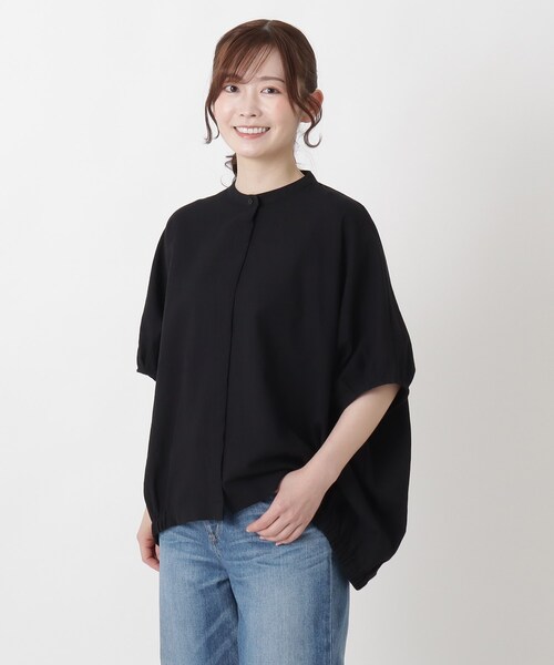 one'sterrace(ワンズテラス)の「コットン ドルマンスリーブ ワイドシャツ(シャツ/ブラウス・レディース・ブラック系8/その他/アイボリー系8・02)」の2枚目の写真