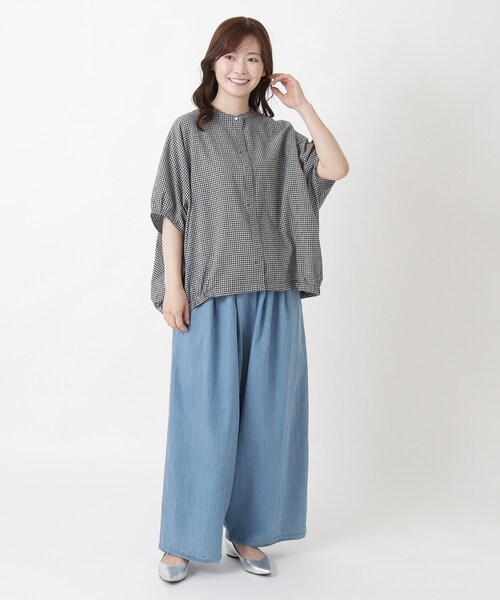 one'sterrace(ワンズテラス)の「コットン ドルマンスリーブ ワイドシャツ(シャツ/ブラウス・レディース・ブラック系8/その他/アイボリー系8・02)」の6枚目の写真