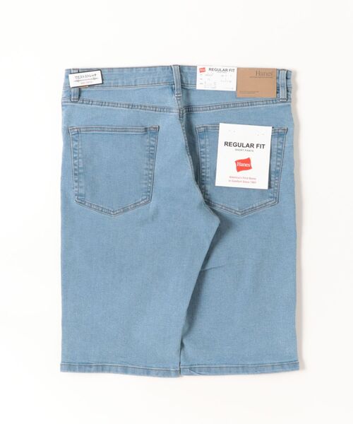 HANES(ヘインズ)の「HANES ストレッチデニム6ポケット ショートパンツ(デニムパンツ・メンズ・ネイビー/ブルー/サックスブルー・S/M/L/LL)」の4枚目の写真