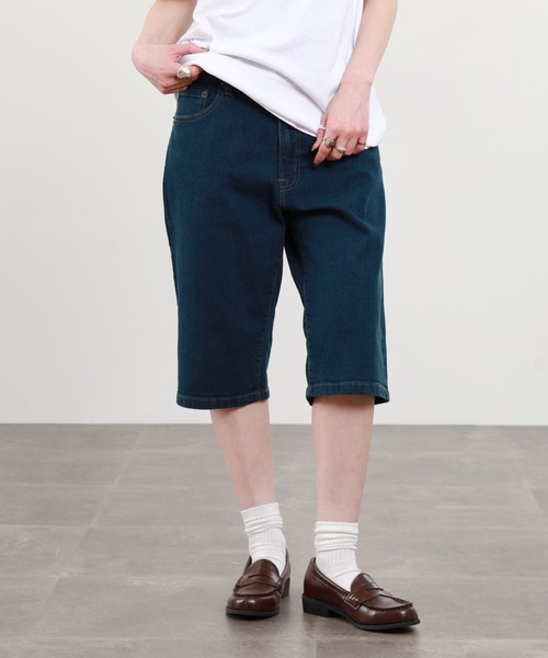 HANES(ヘインズ)の「HANES ストレッチデニム6ポケット ショートパンツ(デニムパンツ・メンズ・ネイビー/ブルー/サックスブルー・S/M/L/LL)」の7枚目の写真