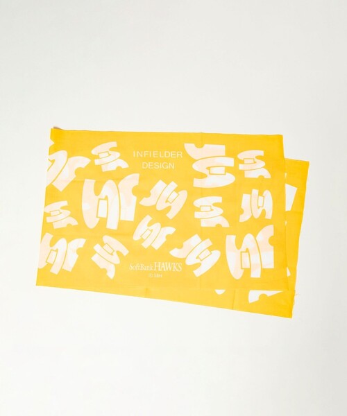 green label relaxing(グリーンレーベルリラクシング)の「【別注】<SoftBank HAWKS×INFIELDER DESIGN×GLR>てぬぐい(ハンカチ/ハンドタオル・メンズ・イエロー/ブラック・FREE)」の4枚目の写真